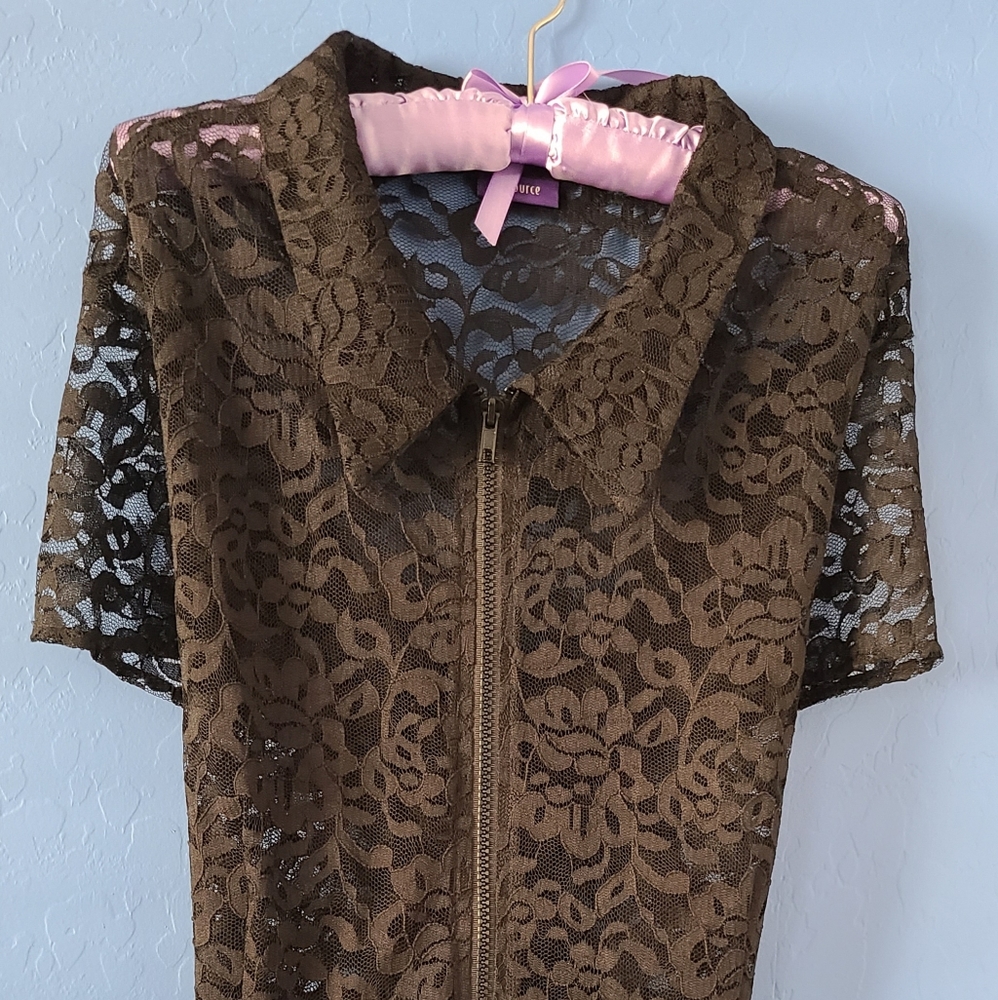 Black lace blouse